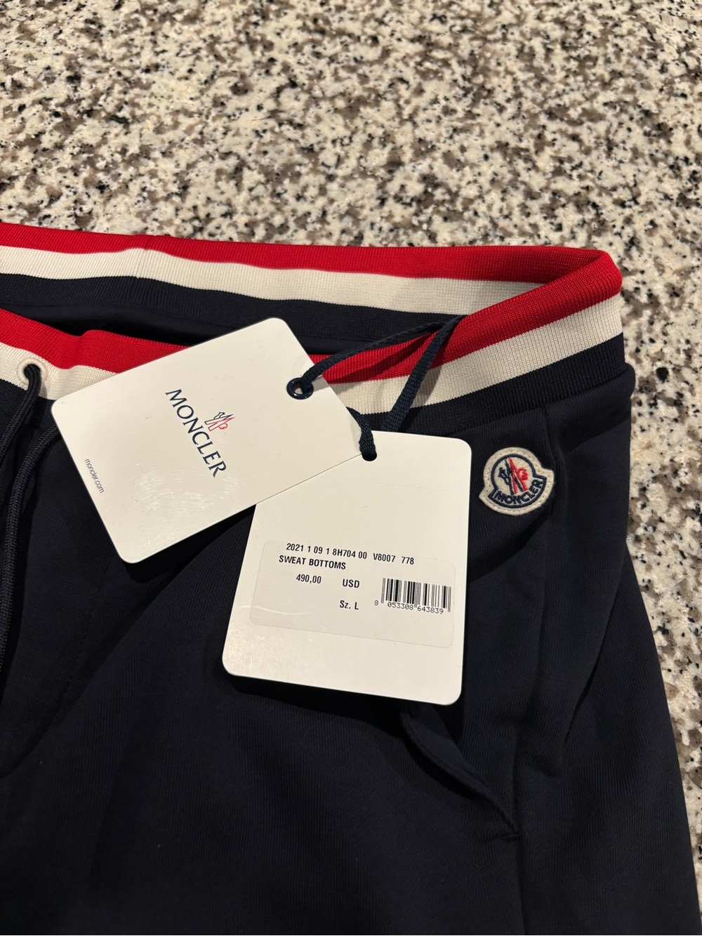 Moncler Tracksuit/Jumpsuit Set | Navy Blue/Red/White | XL and L - Picture 12 of 13